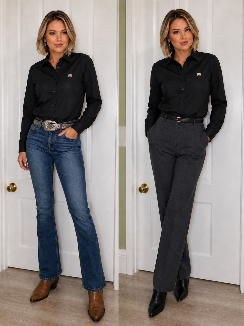 Cinch Women's Black Western Shirt" 100% Cotton